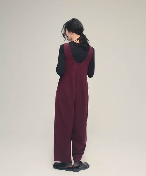 eL（エル）の「【eL】Cutsew Rompers/645562（サロペット/オーバーオール・レディース・レッド系その他/ブラック/ボルドー・FREE）」の12枚目の写真