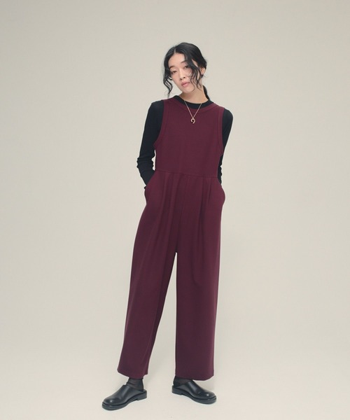 eL（エル）の「【eL】Cutsew Rompers/645562（サロペット/オーバーオール・レディース・レッド系その他/ブラック/ボルドー・FREE）」の13枚目の写真