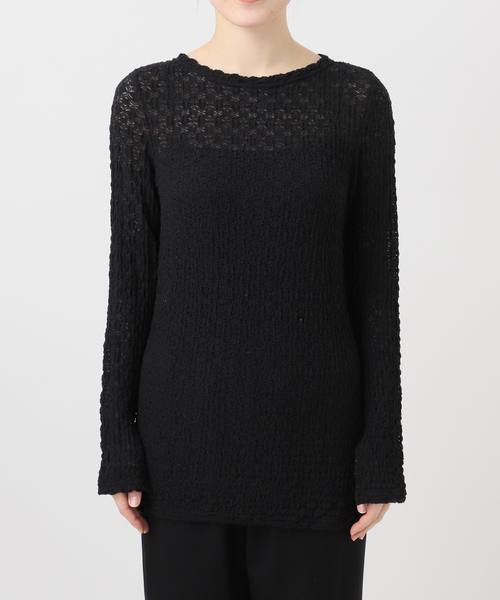 EMILY WEEK（エミリーウィーク）の「オーガニックコットン混レースプルオーバー（Tシャツ/カットソー・レディース・ブラック/アイボリー・FREE）」の18枚目の写真