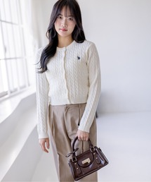 【U.S. POLO ASSN.】clear別注 ケーブルニットカーディガン