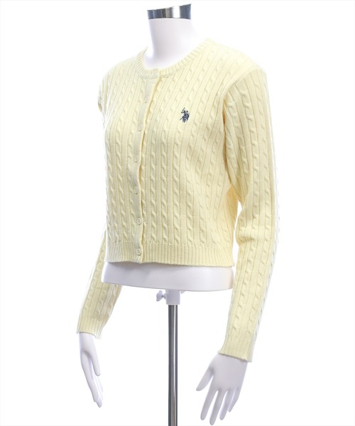 U.S. POLO ASSN.】clear別注 ケーブルニットカーディガン