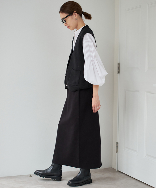 SLOBE IENA(スローブイエナ)の「《WEB限定/追加2》パールニットベスト(ベスト・レディース・ブラック/チャコールグレー・FREE)」の20枚目の写真