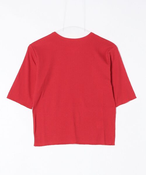 MEYAME(メヤメ)の「MEYAME/メヤメ ソフトリブハーフスリーブTEE SOFT RIB HALF SLEEVE TEE(Tシャツ/カットソー・レディース・ブラック/レッド/ライトグリーン/ピンク・FREE)」の16枚目の写真