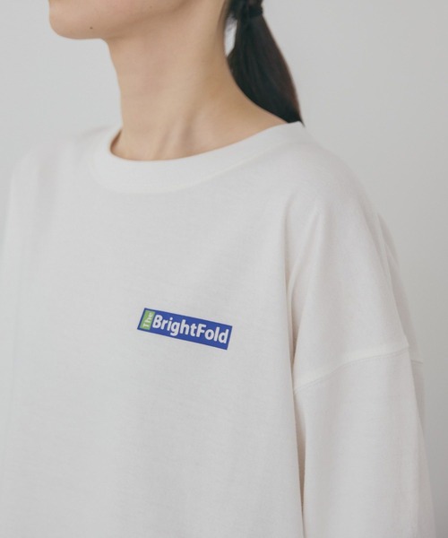 AMERICAN HOLIC(アメリカンホリック)の「カンパニーロゴ風ロングTシャツ(Tシャツ/カットソー・レディース・グレー/オフホワイト・FREE)」の6枚目の写真