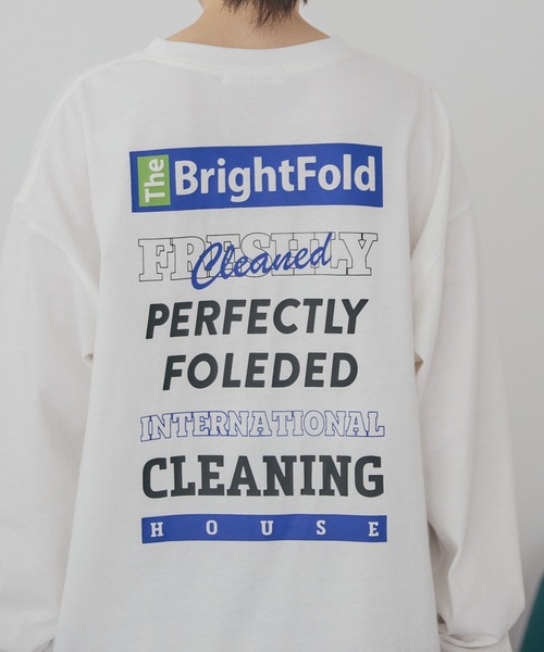 AMERICAN HOLIC(アメリカンホリック)の「カンパニーロゴ風ロングTシャツ(Tシャツ/カットソー・レディース・グレー/オフホワイト・FREE)」の7枚目の写真
