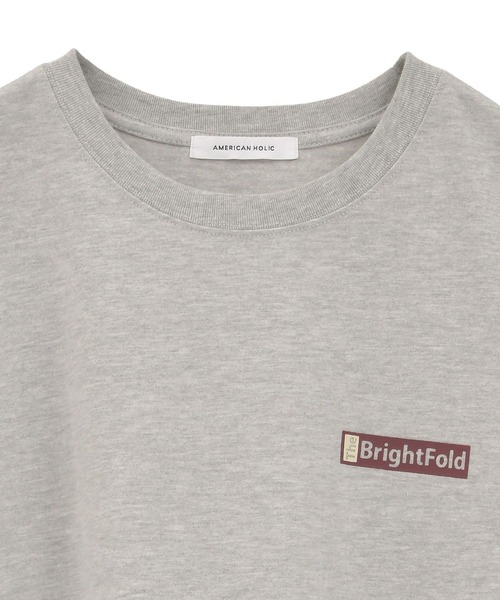 AMERICAN HOLIC(アメリカンホリック)の「カンパニーロゴ風ロングTシャツ(Tシャツ/カットソー・レディース・グレー/オフホワイト・FREE)」の20枚目の写真