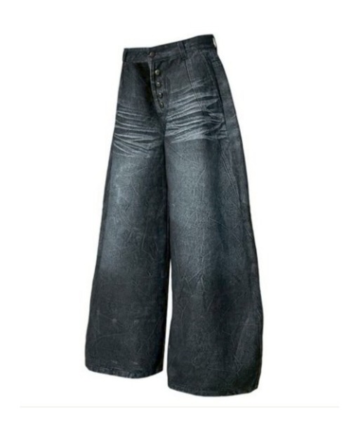 ROSEN KREUZ(ローゼンクロイツ)の「【Rosen Kreuz】INSIGNIA TROUSERS / 【ローゼンクロイツ】デニムライク刺しゅうロゴバギーパンツ(デニムパンツ・メンズ・ブラック/ブルー・01/02/03)」の20枚目の写真