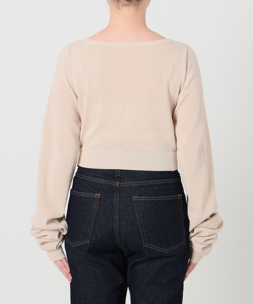 PROVOKE （プロヴォーク）の「PROVOKE/プロヴォーク  2WAYボートネックプルオーバー PV-020042（ニット/セーター・レディース・ベージュ/ブラック・FREE）」の19枚目の写真