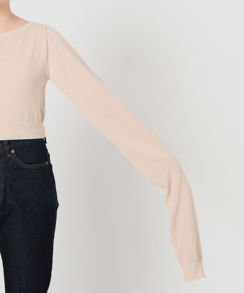 PROVOKE （プロヴォーク）の「PROVOKE/プロヴォーク  2WAYボートネックプルオーバー PV-020042（ニット/セーター・レディース・ベージュ/ブラック・FREE）」の22枚目の写真