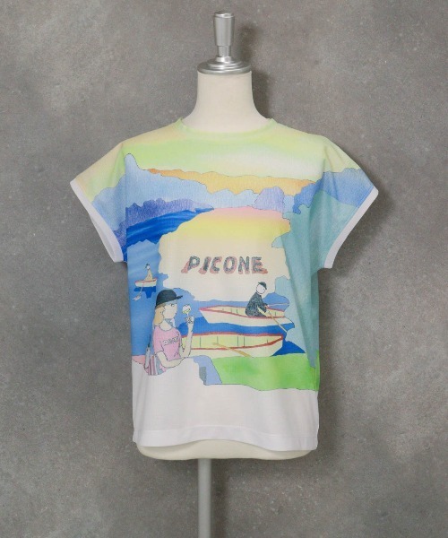 絵画風プリントプルオーバー（Tシャツ/カットソー）｜STUDIO PICONE