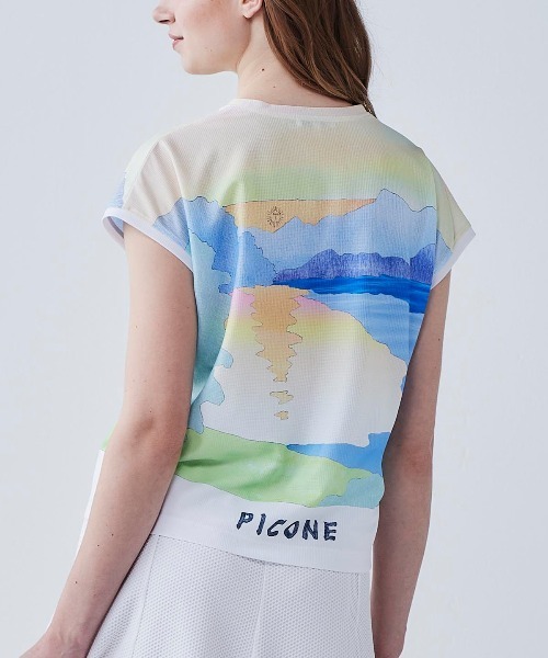 STUDIO PICONE(スタジオピッコーネ)の「絵画風プリントプルオーバー(Tシャツ/カットソー・レディース・イエロー・LL/L/M)」の6枚目の写真