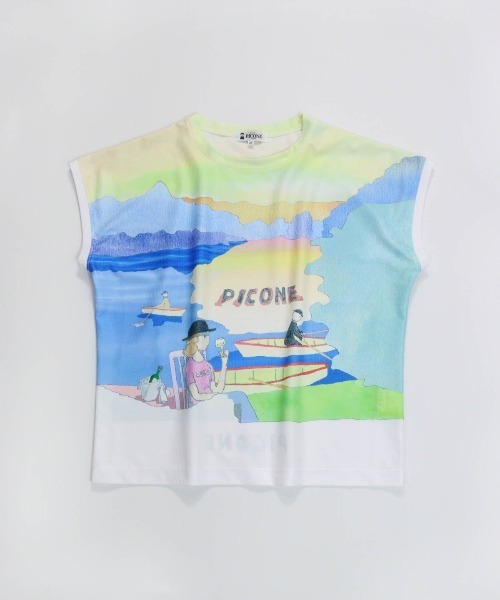 STUDIO PICONE(スタジオピッコーネ)の「絵画風プリントプルオーバー(Tシャツ/カットソー・レディース・イエロー・LL/L/M)」の20枚目の写真