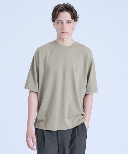 ABAHOUSE(アバハウス)の「【リバーシブルカラー】ライトポンチ 半袖Tシャツ / リラックスフィット(Tシャツ/カットソー・メンズ・ホワイト/サックスブルー/チャコールグレー/グレイッシュベージュ・46/48)」の4枚目の写真