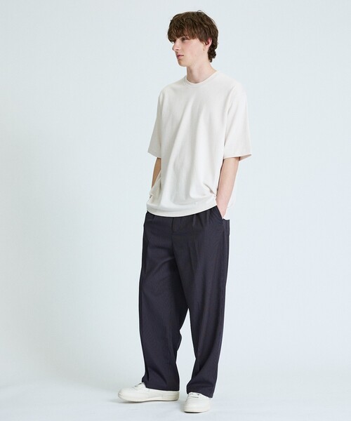 ABAHOUSE(アバハウス)の「【リバーシブルカラー】ライトポンチ 半袖Tシャツ / リラックスフィット(Tシャツ/カットソー・メンズ・ホワイト/サックスブルー/チャコールグレー/グレイッシュベージュ・46/48)」の14枚目の写真
