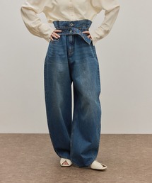 ADAM ET ROPE' | ロングタブベルトデニム(デニムパンツ)