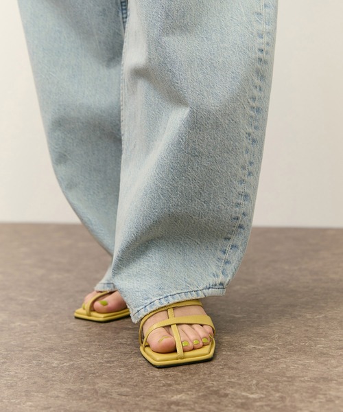 ADAM ET ROPE'（アダムエロペ）の「ロングタブベルトデニム（デニムパンツ・レディース・ブルー系その他4/サックスブルー・34/36/38）」の8枚目の写真