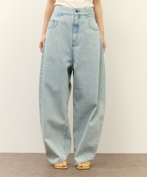 ADAM ET ROPE'（アダムエロペ）の「ロングタブベルトデニム（デニムパンツ・レディース・ブルー系その他4/サックスブルー・34/36/38）」の12枚目の写真