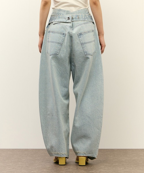 ADAM ET ROPE'（アダムエロペ）の「ロングタブベルトデニム（デニムパンツ・レディース・ブルー系その他4/サックスブルー・34/36/38）」の14枚目の写真