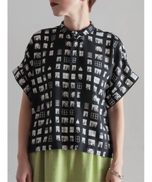 FIL DE FER（フィルデフェール）の「【予約】ウィンドウプリント　ショートブラウス（シャツ/ブラウス）」