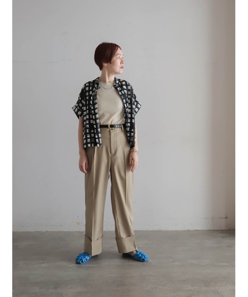 FIL DE FER（フィルデフェール）の「【予約】ウィンドウプリント　ショートブラウス（シャツ/ブラウス・レディース・ブラック・FREE）」の15枚目の写真