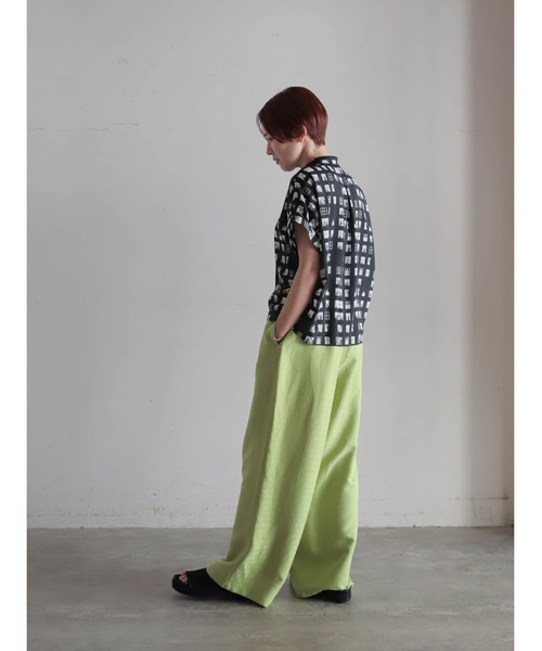 FIL DE FER（フィルデフェール）の「【予約】ウィンドウプリント　ショートブラウス（シャツ/ブラウス・レディース・ブラック・FREE）」の19枚目の写真