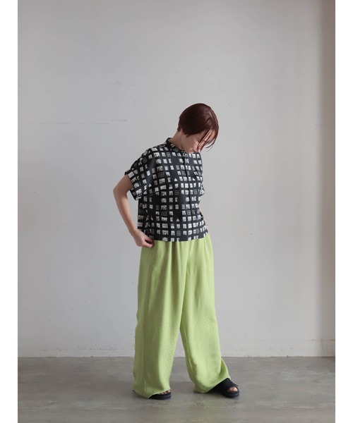 FIL DE FER（フィルデフェール）の「【予約】ウィンドウプリント　ショートブラウス（シャツ/ブラウス・レディース・ブラック・FREE）」の20枚目の写真