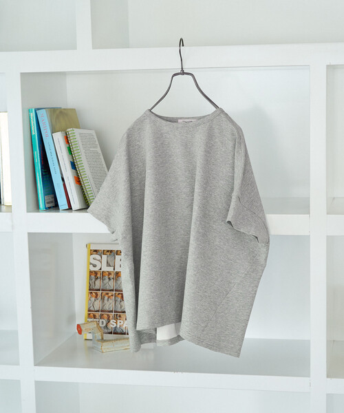 FREAK'S STORE(フリークスストア)の「限定展開 <接触冷感・セットアップ対応>クールタッチ ポンチ ドルマンスリーブ 半袖 トップス(Tシャツ/カットソー・レディース・ナチュラル/杢グレー/ブラック/ベージュ/オレンジ/ネイビー/ホワイト・フリ-)」の8枚目の写真