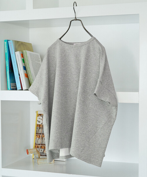 FREAK'S STORE(フリークスストア)の「限定展開 <接触冷感・セットアップ対応>クールタッチ ポンチ ドルマンスリーブ 半袖 トップス(Tシャツ/カットソー・レディース・ナチュラル/杢グレー/ブラック/ベージュ/オレンジ/ネイビー/ホワイト・フリ-)」の9枚目の写真