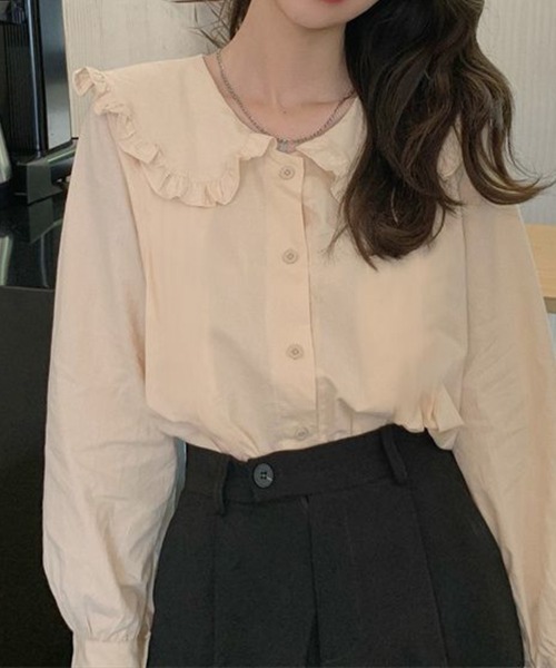 Flugge(フラッジー)の「フリル襟長袖シャツ(シャツ/ブラウス・レディース・アイボリー/ホワイト・MEDIUM/LARGE)」の5枚目の写真