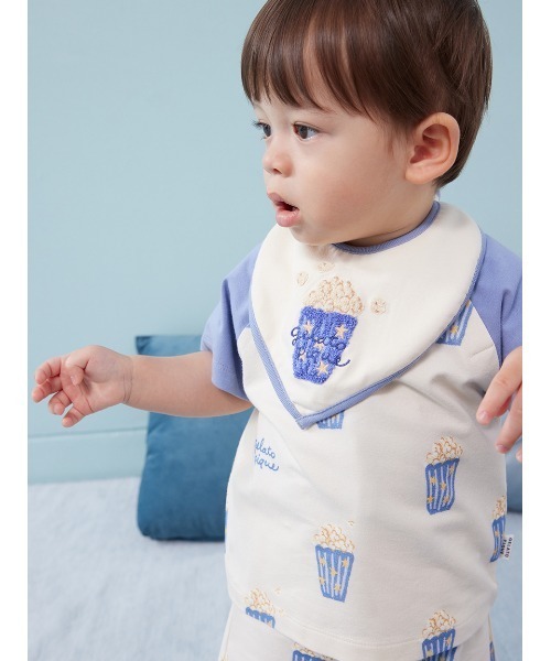 gelato pique(ジェラートピケ)の「【BABY】ポップコーン柄スタイ(スタイ/よだれかけ・キッズ・クリーム・F)」の2枚目の写真
