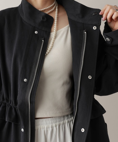 RAGEBLUE（レイジブルー）の「2WAY/フリルミリタリーブルゾン（ブルゾン・レディース・ブラック/グリーン/ホワイト・FREE）」の13枚目の写真