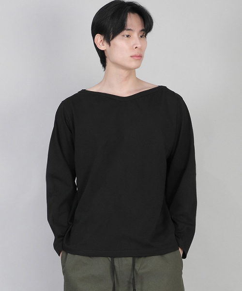 SAINTCREW（セントクルー）の「無地ボートネック長袖Tシャツ RBL-878 ブラック（Tシャツ/カットソー・メンズ・その他・LARGE/MEDIUM/SMALL/X-LARGE/XXXX-LARGE/XX-LARGE/XXX-LARGE）」の2枚目の写真