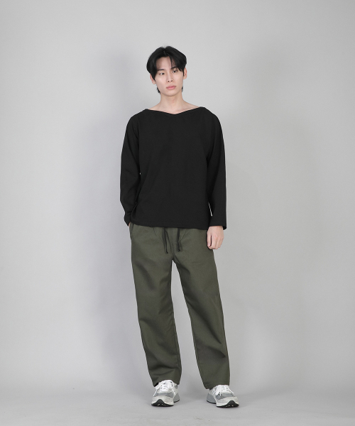 SAINTCREW（セントクルー）の「無地ボートネック長袖Tシャツ RBL-878 ブラック（Tシャツ/カットソー・メンズ・その他・LARGE/MEDIUM/SMALL/X-LARGE/XXXX-LARGE/XX-LARGE/XXX-LARGE）」の6枚目の写真