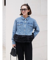 BeBeoD（べベッド）の「デニムフリルドッキングジャケット（デニムジャケット）」