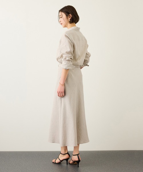 ROPE'（ロペ）の「リネンシルクコットンマーメイドスカート(無地＆ストライス)/イージーケア・セットアップ対応（スカート・レディース・ラベンダー/ベージュ・36/38）」の14枚目の写真