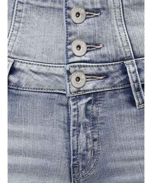 GYDA（ジェイダ）の「ハイウエストBACKクロスダメージフレアデニムパンツ（デニムパンツ・レディース・ライトブルー/ブラック/インディゴブルー・SMALL/X-SMALL/MEDIUM）」の8枚目の写真