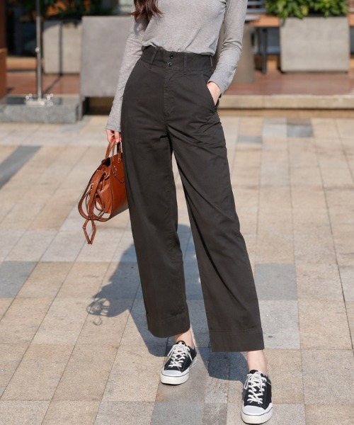 SallyLunn(サリーラン)の「9分丈ワイドパンツ(その他パンツ・レディース・ブラック/ベージュ・LARGE/MEDIUM)」の3枚目の写真