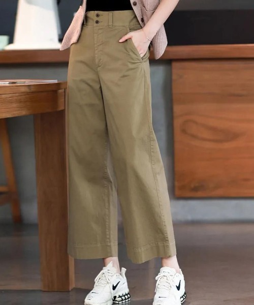 SallyLunn(サリーラン)の「9分丈ワイドパンツ(その他パンツ・レディース・ブラック/ベージュ・LARGE/MEDIUM)」の5枚目の写真