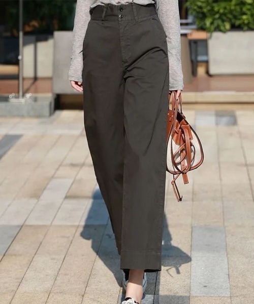 SallyLunn(サリーラン)の「9分丈ワイドパンツ(その他パンツ・レディース・ブラック/ベージュ・LARGE/MEDIUM)」の4枚目の写真