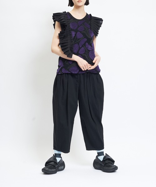 gomme(ゴム)の「ギャザーポケットデニム(デニムパンツ・レディース・インディゴブルー/アイボリー/ブラック・MEDIUM)」の16枚目の写真