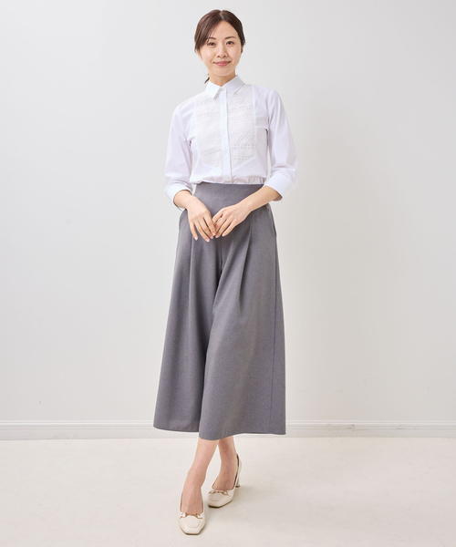 NARACAMICIE（ナラカミーチェ）の「【NARACAMICIE】フロントレース七分袖シャツ（シャツ/ブラウス・レディース・ピンク/ホワイト・L/M/S）」の14枚目の写真