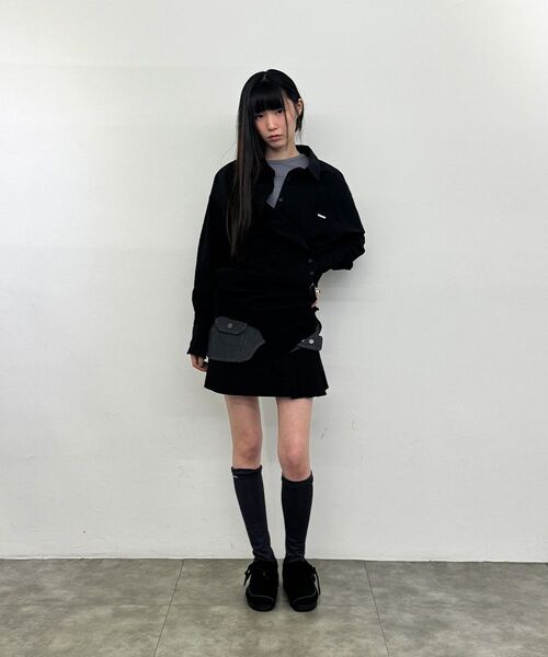 Miseki SEOUL(ミセキソウル)の「Oblique layered sheer shirts BLACK(シャツ/ブラウス・レディース・その他・1/2)」の4枚目の写真