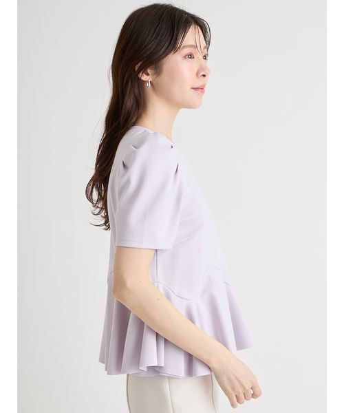 CELFORD(セルフォード)の「【洗える】アシンメトリーカットトップス(Tシャツ/カットソー・レディース・ブラック/ラベンダー/オフホワイト/その他・F)」の9枚目の写真