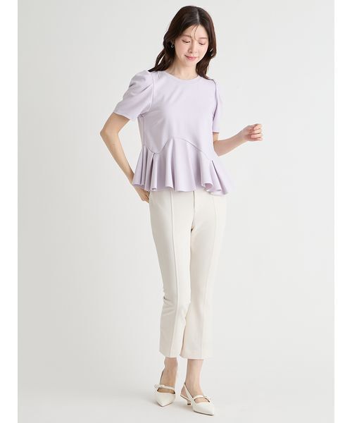 CELFORD(セルフォード)の「【洗える】アシンメトリーカットトップス(Tシャツ/カットソー・レディース・ブラック/ラベンダー/オフホワイト/その他・F)」の18枚目の写真