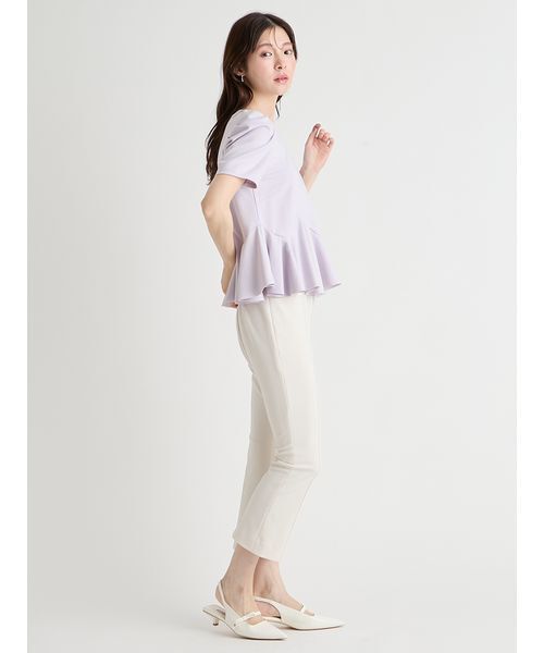 CELFORD(セルフォード)の「【洗える】アシンメトリーカットトップス(Tシャツ/カットソー・レディース・ブラック/ラベンダー/オフホワイト/その他・F)」の19枚目の写真