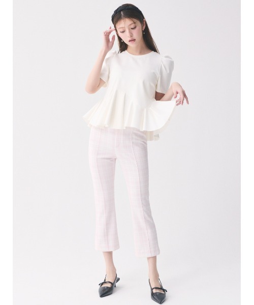 CELFORD(セルフォード)の「【洗える】アシンメトリーカットトップス(Tシャツ/カットソー・レディース・ブラック/ラベンダー/オフホワイト/その他・F)」の5枚目の写真