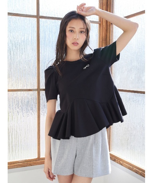 CELFORD(セルフォード)の「【洗える】アシンメトリーカットトップス(Tシャツ/カットソー・レディース・ブラック/ラベンダー/オフホワイト/その他・F)」の22枚目の写真