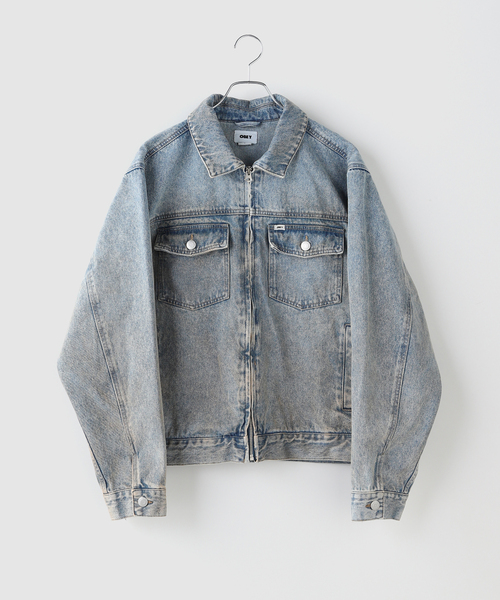 OBEY(オベイ)の「OBEY / オベイ OBEY BASE TRUCKER JACKET(デニムジャケット・メンズ・ブルー・LARGE/MEDIUM)」の2枚目の写真