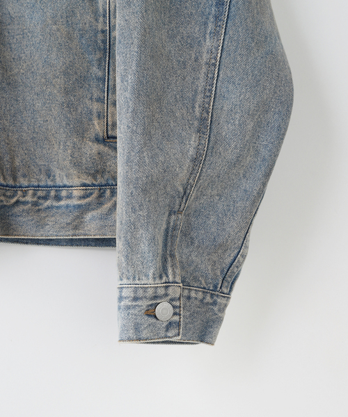 OBEY(オベイ)の「OBEY / オベイ OBEY BASE TRUCKER JACKET(デニムジャケット・メンズ・ブルー・LARGE/MEDIUM)」の4枚目の写真
