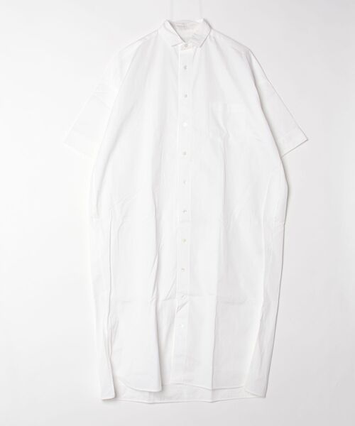 TICCA(ティッカ)の「【SE1】【TICCA/ティッカ】 TBCS-007 スクエアビッグ半袖シャツワンピース(シャツワンピース・レディース・White・ONE)」の1枚目の写真